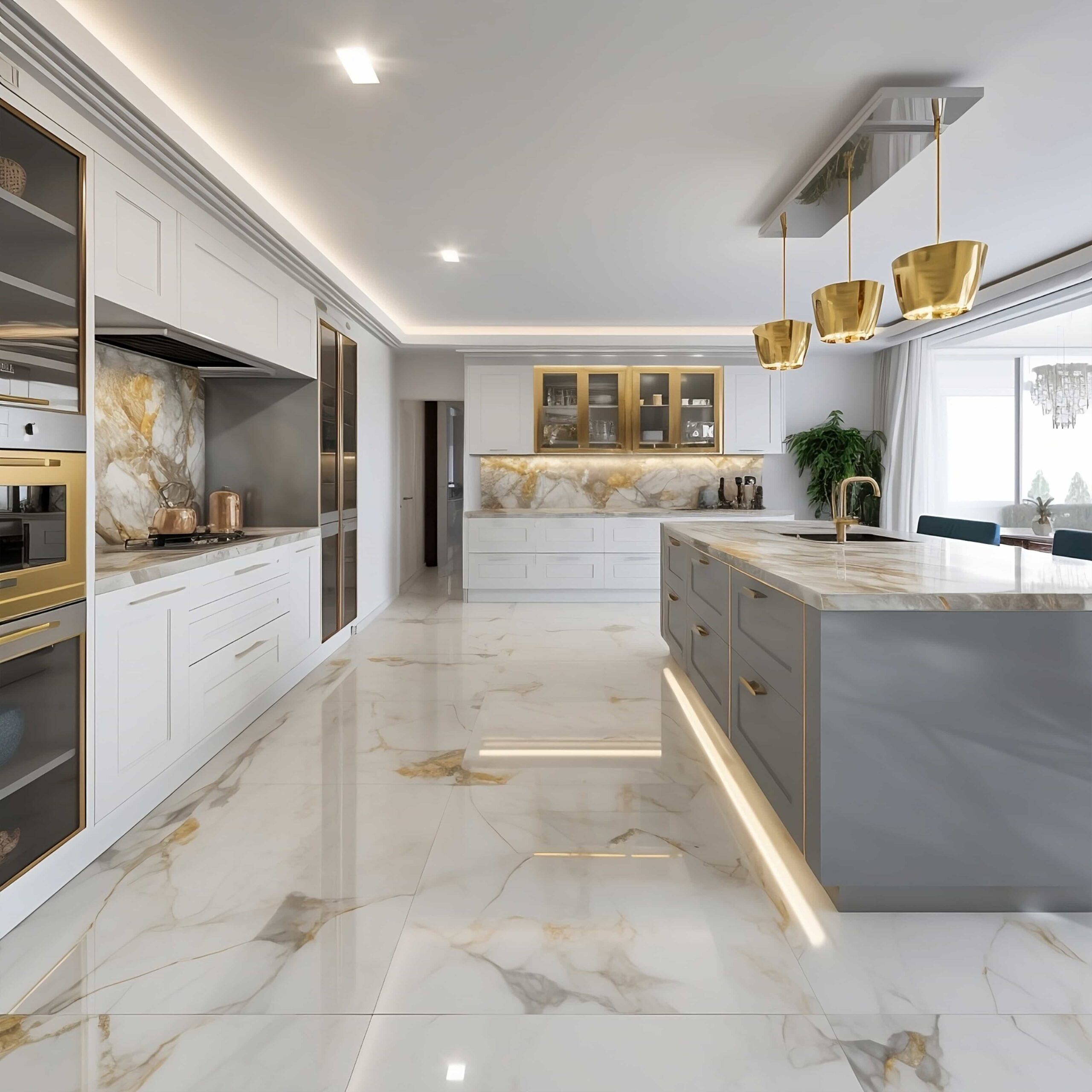 kitchen-with-large-island-with-light-gray-island-with-gold-accents (1)